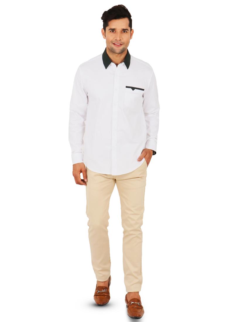 white solid casual shirt - 17904255 - Zoom Image - 4