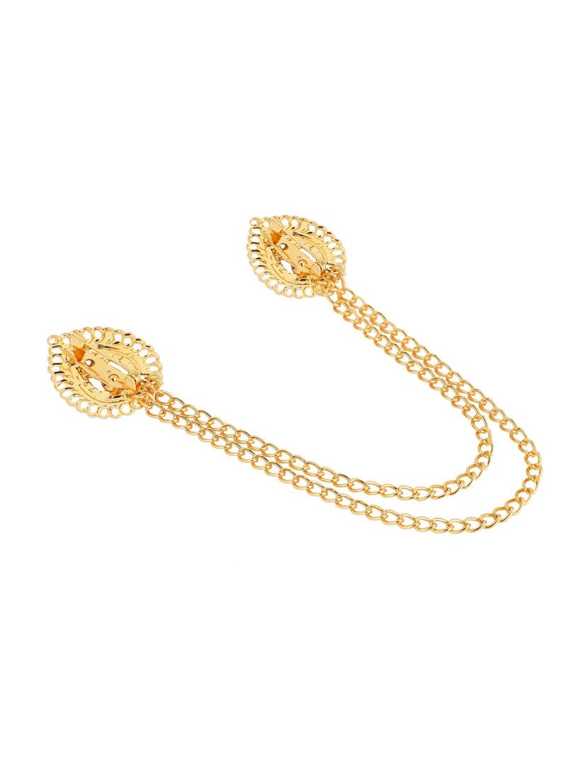 gold metal brooch - 17904639 - Zoom Image - 2
