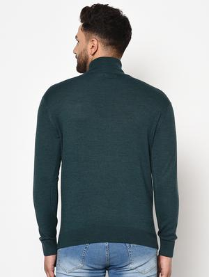 teal blue solid pullover - 17905145 - Standard Image - 3