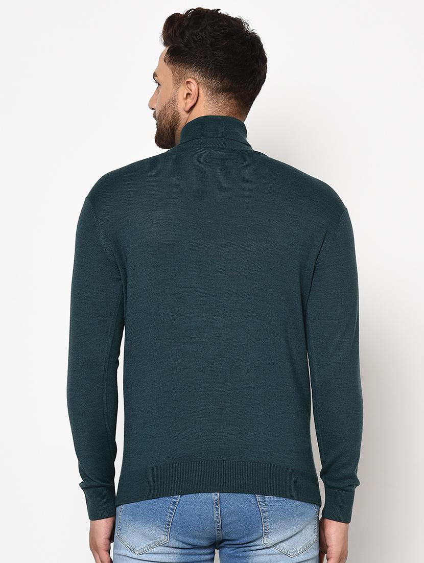 teal blue solid pullover - 17905145 - Zoom Image - 3