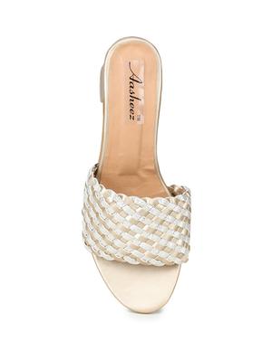 gold slip on sandal - 17905969 - Standard Image - 4