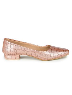 pink leatherette slip on pumps - 17905988 - Standard Image - 3
