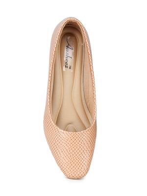 beige leatherette slip on pumps - 17905990 - Standard Image - 4