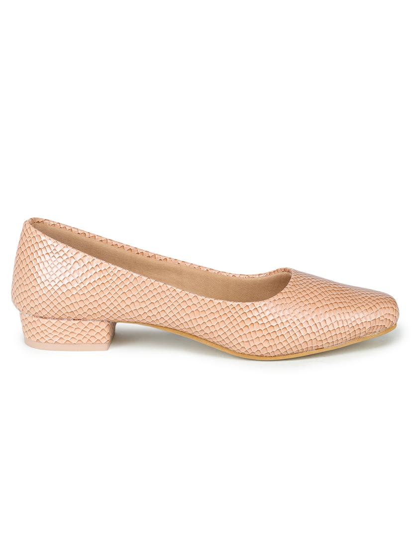 beige leatherette slip on pumps - 17905990 - Zoom Image - 2