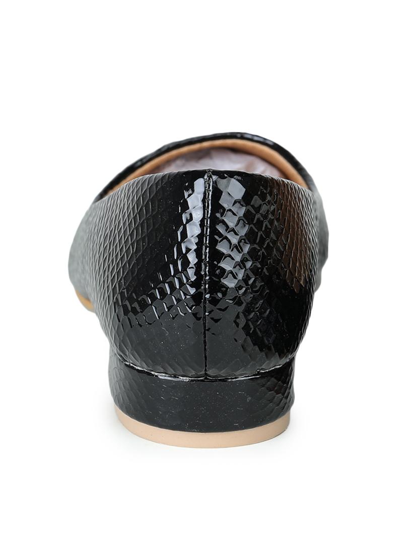 black leatherette slip on pumps - 17905991 - Zoom Image - 3