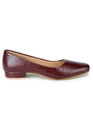 red leatherette slip on pumps - 17905992 - Standard Image - 2