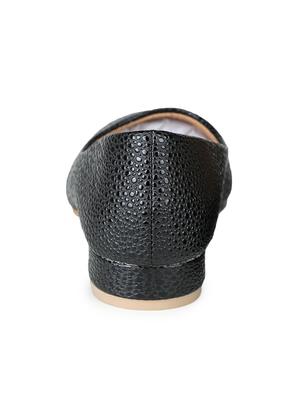 black leatherette slip on pumps - 17905993 - Standard Image - 3