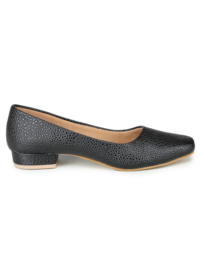 black leatherette slip on pumps - 17905993 - Zoom Image - 2