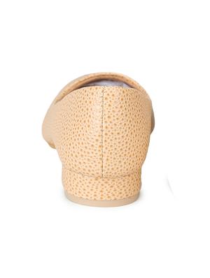 gold leatherette slip on pumps - 17905994 - Standard Image - 3