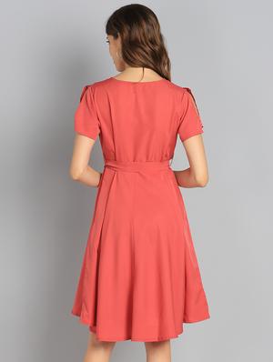 solid skater dress - 17906178 - Standard Image - 3