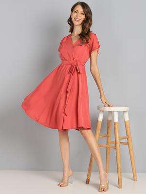 solid skater dress - 17906178 - Standard Image - 4
