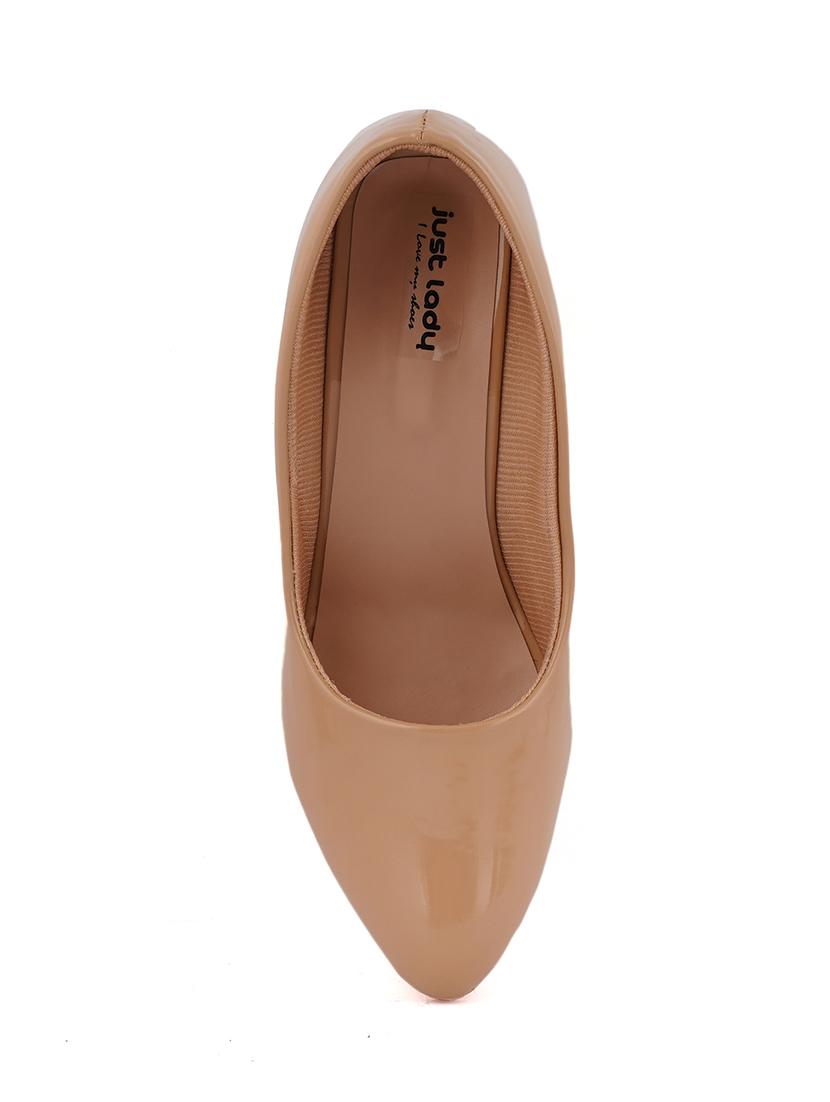 beige pu slip on pumps - 17906479 - Zoom Image - 6