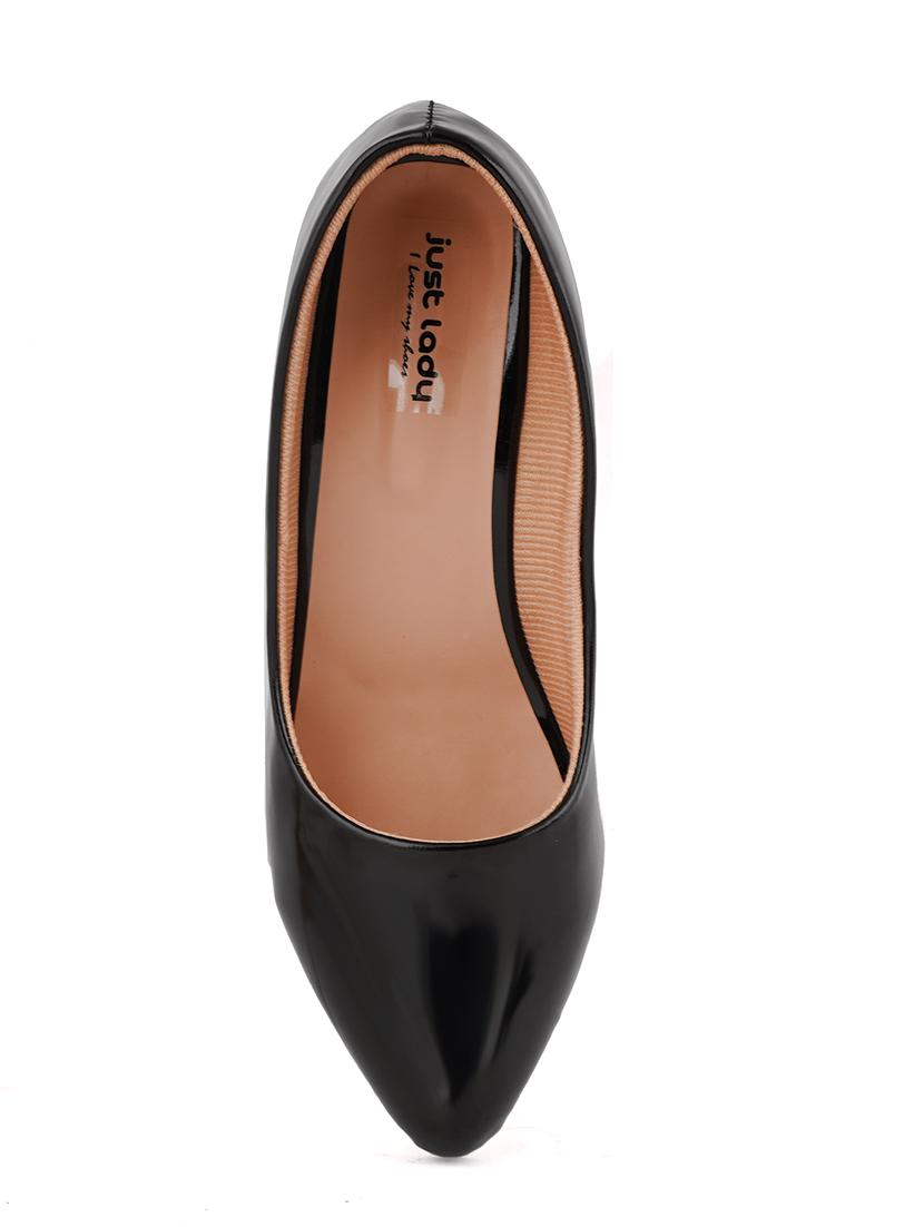 black pu slip on pumps - 17906480 - Zoom Image - 6