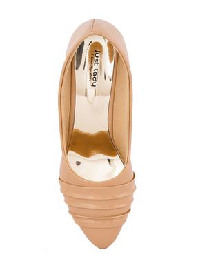 beige pu slip on pumps - 17906482 - Standard Image - 6