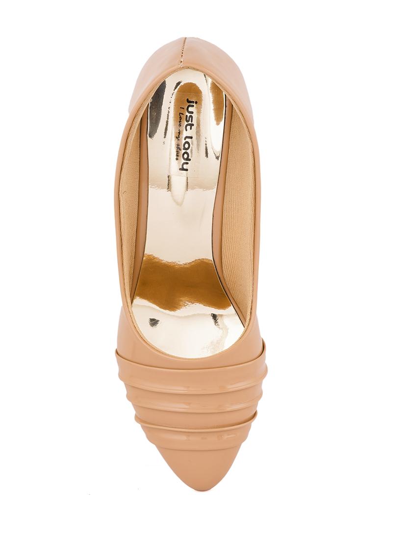beige pu slip on pumps - 17906482 - Zoom Image - 6