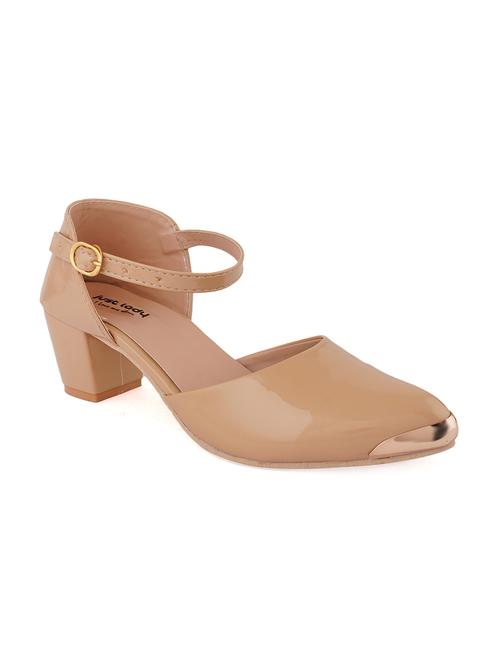 beige pu slip on sandals - 17906555 - Standard Image - 1