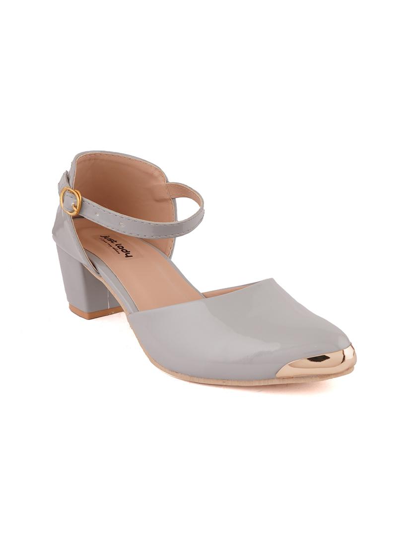 grey pu slip on sandals - 17906557 - Zoom Image - 1
