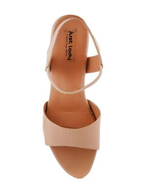 beige pu slip on sandals - 17906566 - Standard Image - 6