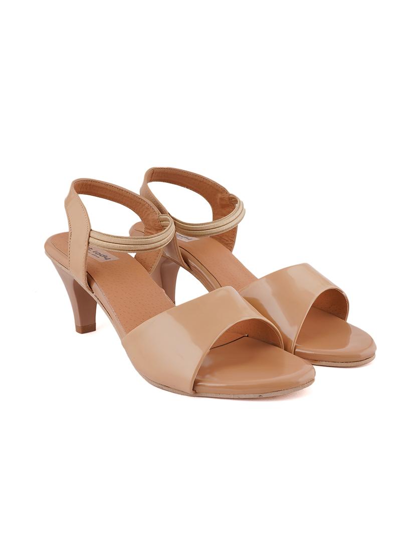 beige pu slip on sandals - 17906566 - Zoom Image - 2