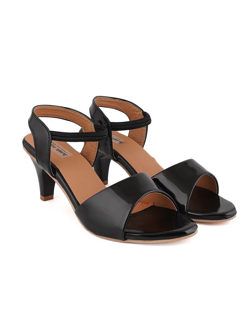 black pu slip on sandals - 17906567 - Zoom Image - 2