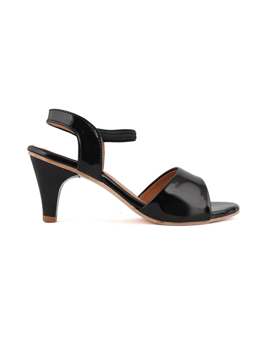 black pu slip on sandals - 17906567 - Zoom Image - 3