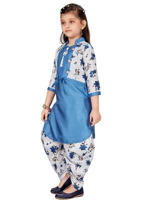 blue kurta salwar set suit set - 17906827 - Standard Image - 3