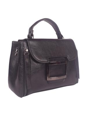 black leatherette (pu) regular sling bag - 17907058 - Standard Image - 4