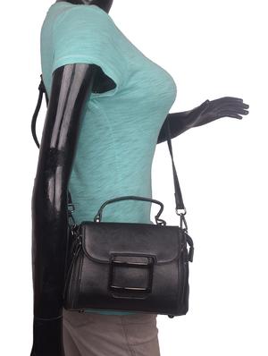 black leatherette (pu) regular sling bag - 17907058 - Standard Image - 5
