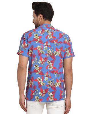 blue printed casual shirt - 17907303 - Standard Image - 3