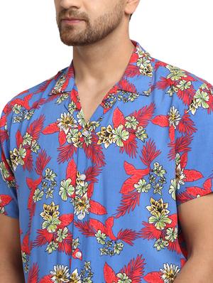 blue printed casual shirt - 17907303 - Standard Image - 5