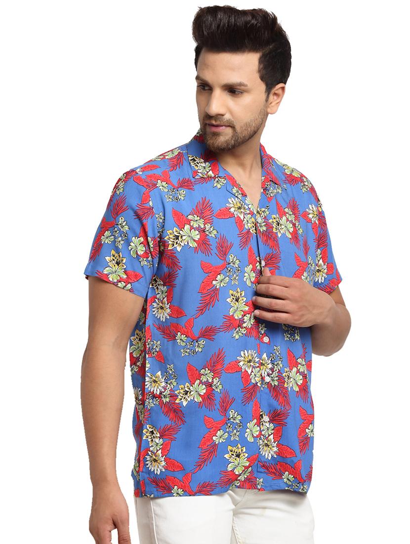 blue printed casual shirt - 17907303 - Zoom Image - 2