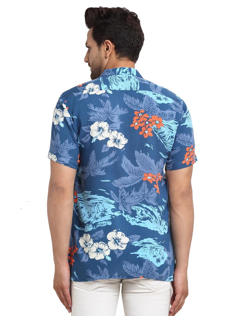 blue printed casual shirt - 17907306 - Zoom Image - 3