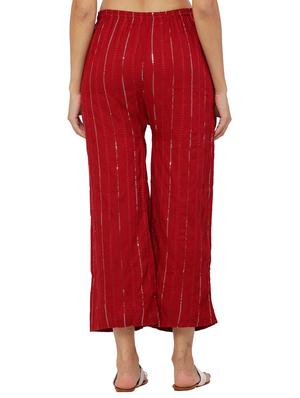 red embellished palazzo - 17907384 - Standard Image - 3