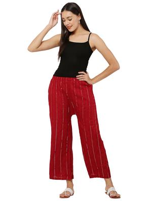 red embellished palazzo - 17907384 - Standard Image - 4