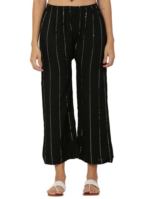 black embellished palazzo - 17907386 - Standard Image - 1