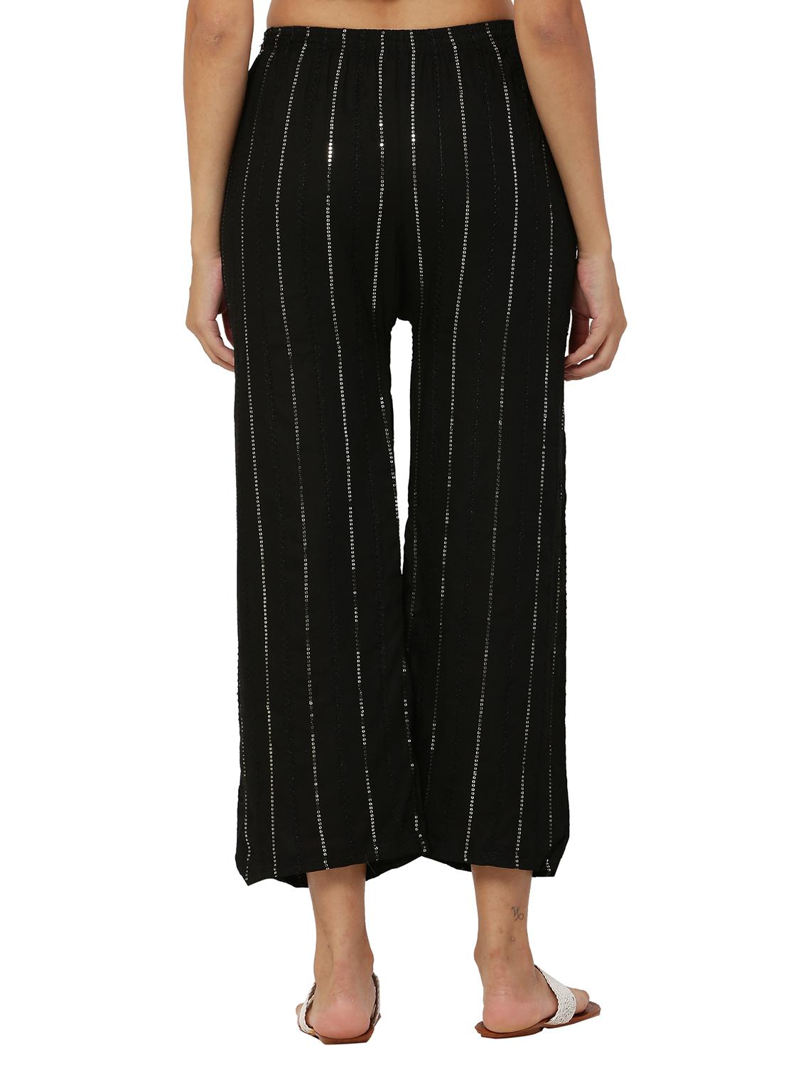 black embellished palazzo - 17907386 - Zoom Image - 3