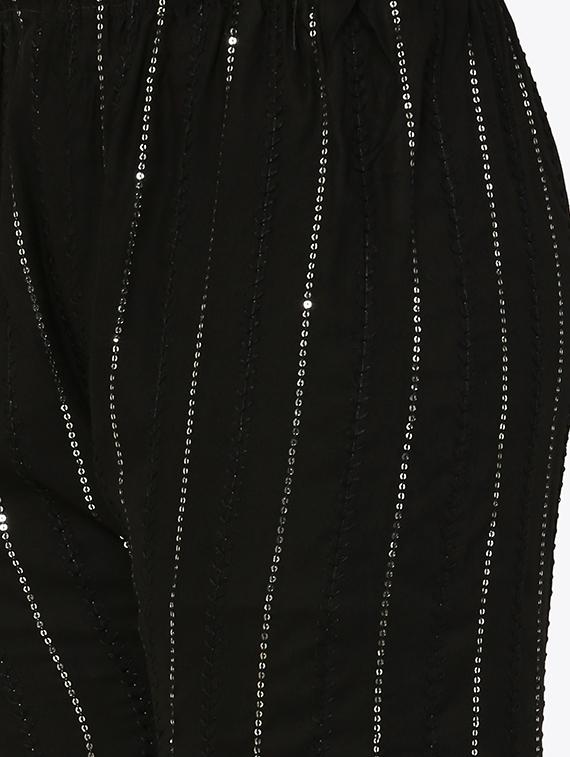 black embellished palazzo - 17907386 - Zoom Image - 5
