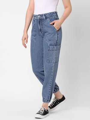 high rise stone washed jean - 17907975 - Standard Image - 2