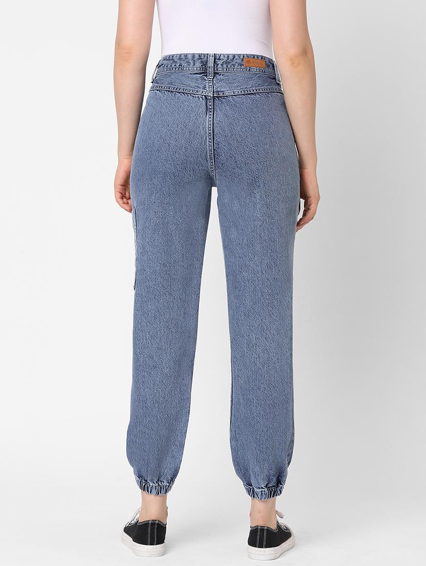 high rise stone washed jean - 17907975 - Zoom Image - 3