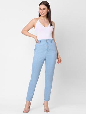 high rise stone washed jean - 17907976 - Standard Image - 4