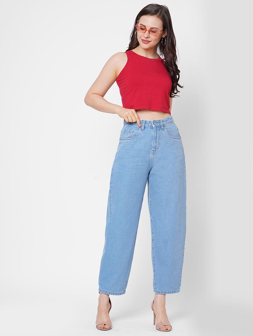 high rise stone washed jean - 17907978 - Zoom Image - 4