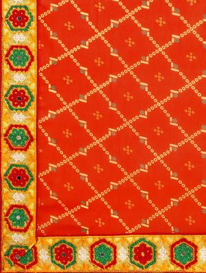 embroidered half and half saree with blouse - 17908153 - Standard Image - 4