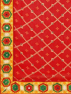 embroidered half and half saree with blouse - 17908155 - Standard Image - 5