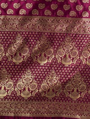 jacquard work banarasi saree with blouse - 17908371 - Standard Image - 5