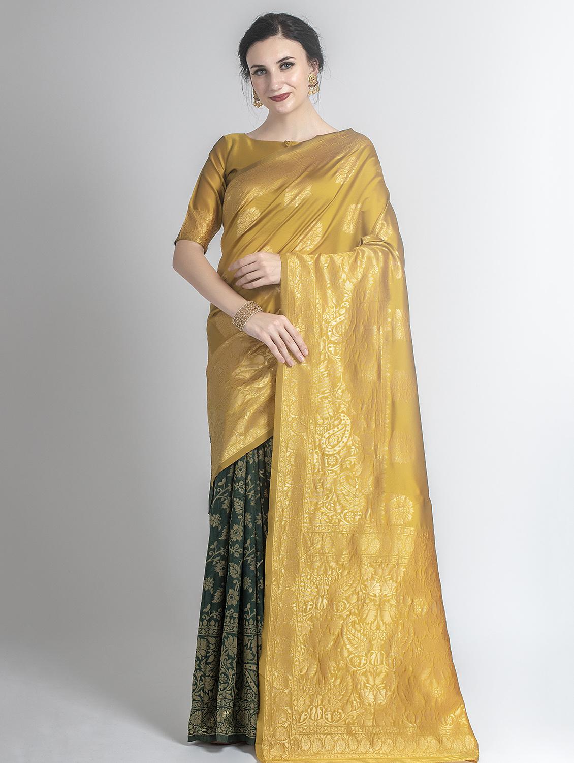 jacquard work banarasi saree with blouse - 17908374 - Zoom Image - 1
