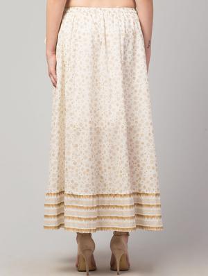 white cotton aline skirt - 17909377 - Standard Image - 3