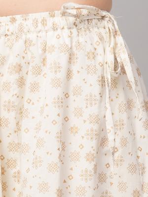 white cotton aline skirt - 17909377 - Standard Image - 5