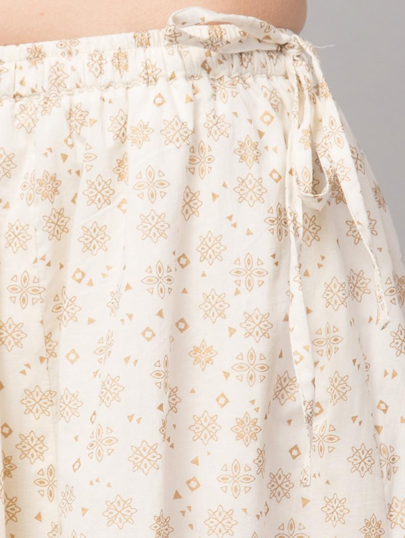 white cotton aline skirt - 17909377 - Zoom Image - 5