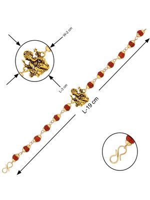 pack of 2 rakhi set with roli chawal, greeting card and kankawati pooja thali - 17910193 - Standard Image - 4