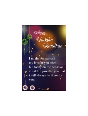 pack of 2 rakhi set with roli chawal, greeting card and kankawati pooja thali - 17910193 - Standard Image - 7